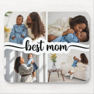 Bästa Mamma-Personlig 4-fotokollage Musmatta