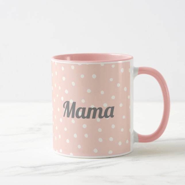 Bästa mamma Polka dots Rosa Mugg (Höger)