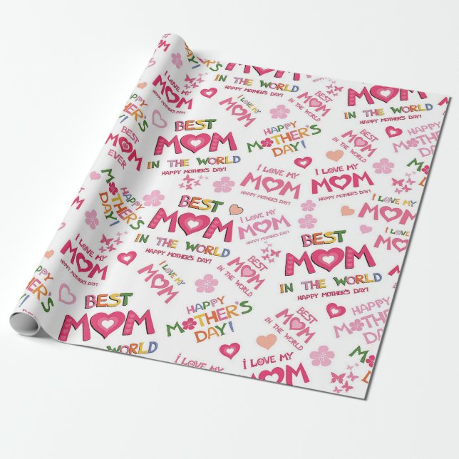 Bästa Mamma Presentpapper (Utrullad)