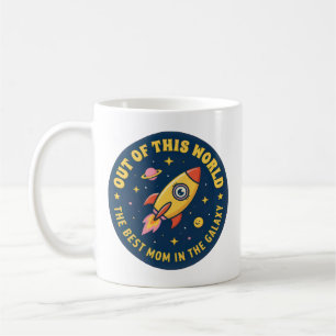 Bästa Mamma Raket Fartyg Mamma Födelsedag Mors Dag Kaffemugg