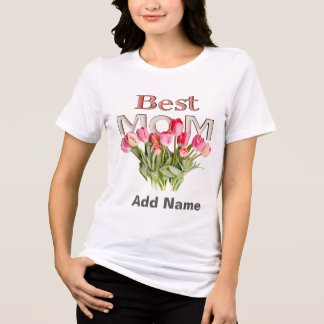 Bästa mamma rosa tulpaner - Elegant morsdagsgåva  T Shirt