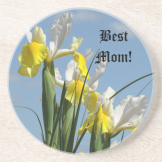 Bästa mamma! sandstens coasters Iris Blommor Underlägg Sandsten