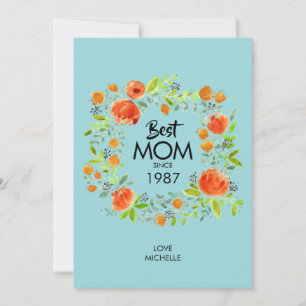 Bästa Mamma sedan Blommigten för vattenfärg