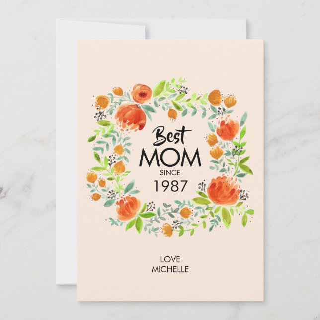 Bästa Mamma sedan Blommigten för vattenfärg (Framsida)