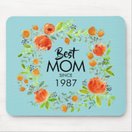 Bästa Mamma sedan vattenfärgen Blommigt Mousepad Musmatta