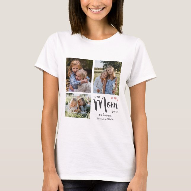 Bästa mamma Skapa din egen bild  T Shirt (Framsida)