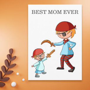 Bästa Mamma som någonsin spelar Pirater Personlig Kort