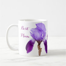 Bästa mamma söt lila iris blommig stilfull chic