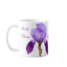 Bästa mamma söt lila iris blommig stilfull chic