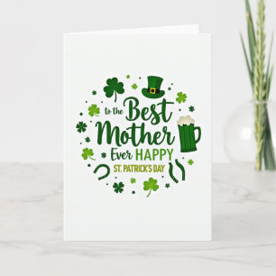 Bästa mamma St Patricks Day-kort Kort
