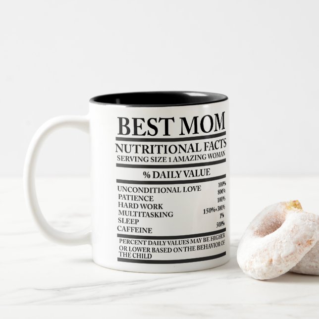 Bästa mamma Två-Tonad mugg (Med munk)