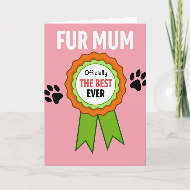 Bästa Mamma Utmärkelse Grafikkort Kort (Framsida)