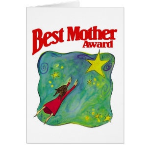 Bästa mamma-utmärkelse Mors dag-kort Hälsningskort