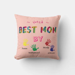 Bästa Mamma-utskrift på Rosa - anpassa Kudde