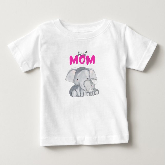 Bästa Mamma-utskriven Modern White baby-tshirt T Shirt (Framsida)