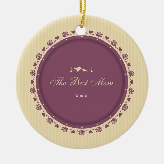 Bästa Mamma Vintage Mors dag | Ornament (Framsidan)