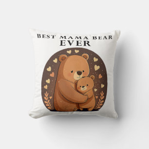 Bästa Mamman Bear någonsin Cute Hearear Bear Mors Kudde