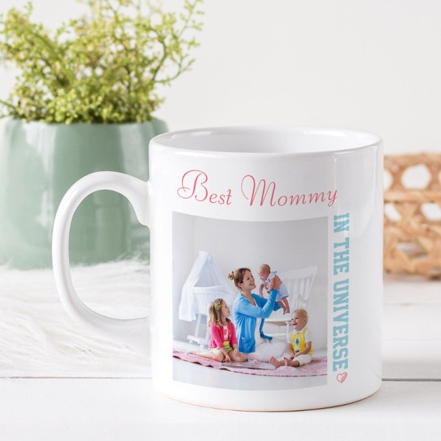Bästa Mamman i Universe - Två fyrkantsfoton Kaffemugg (Skapare uppladdad)
