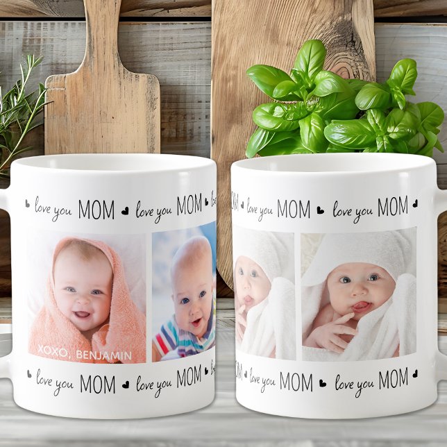 Bästa MAMMAN någonsin Anpassningsbar 2-foto Cute M Kaffemugg (Skapare uppladdad)