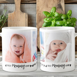 Bästa MAMMAN någonsin Anpassningsbar 2-foto Cute M Kaffemugg