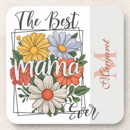 Bästa Mamman någonsin Blommigt Skriv ut Underlägg