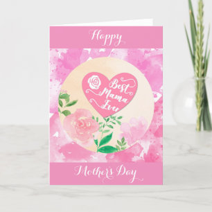 Bästa Mamman någonsin Cute Rosa Mors dag Helgkort