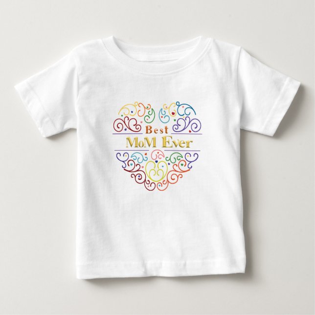 Bästa mamman någonsin färg T-shirt (Framsida)