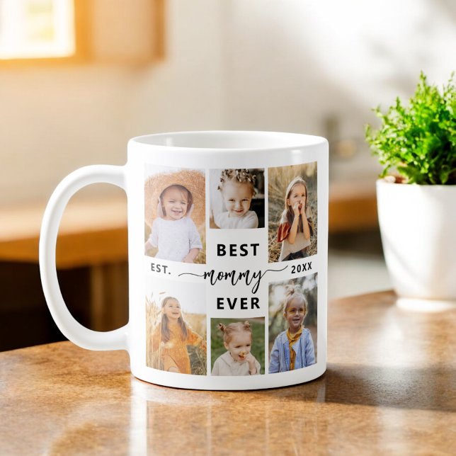 Bästa Mamman någonsin - fotokollage i Mors dag Kaffemugg (Skapare uppladdad)