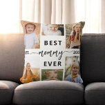 Bästa Mamman någonsin - fotokollage i Mors dag Kudde<br><div class="desc">Fira din mamma med "Bästa Mamma någonsin" Mors dag Photo Collage Dekorativ kudde. Den här personligens kudde har en vackert arrangerad kollage av omhuldade foton, speciella stunder och minnen. Det hjärtliga budskapet "Bästa Mamman någonsin" ger en kärleksfull beröring. Den är tillverkad av högkvalitativa, mjuka och varaktiga textilier och ger både...</div>