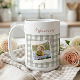 Bästa mamman någonsin fotokollage kaffemugg
