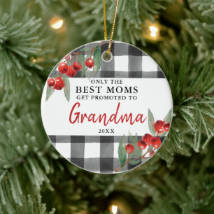 Bästa Mammor befordras till mormisk Personlig Julgransprydnad Keramik
