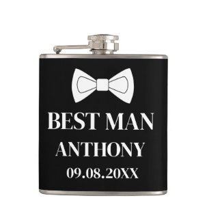 Bästa man Black Elegant Modern Gifts Bröllop Fickplunta