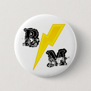 Bästa man Blixt Bolt Pin Knapp