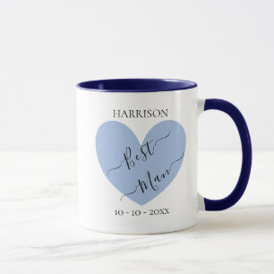 Bästa man Blue Heart Personlig mugg