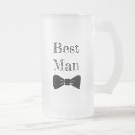 Bästa man Bow Tie Frosted Beer Mugg