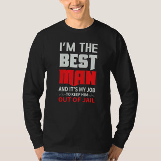 Bästa Man Bröllop Brudgum Bachelor Svägerska Part T Shirt