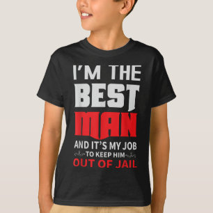 Bästa Man Bröllop Groom Rolig Bachelor Sällskapsfe T Shirt