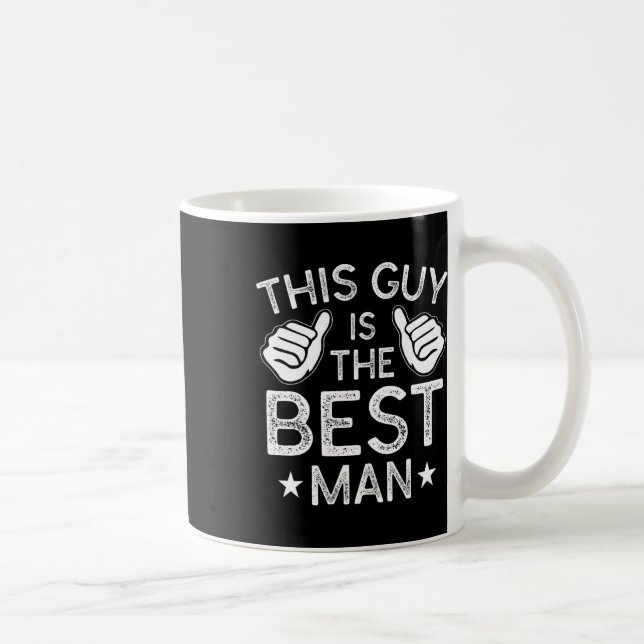 Bästa Man Bröllop Trossgossar Roligt Bröllop Bache Kaffemugg (Höger)