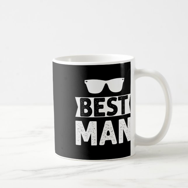 Bästa Man Bröllop Trossgossar Roligt Bröllop Bache Kaffemugg (Höger)