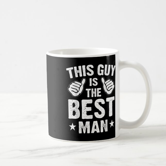 Bästa Man Bröllop Trossgubbar Roligt Bröllop Bache Kaffemugg (Höger)