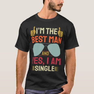 Bästa Man Bröllop Trossgubbar Roligt Bröllop Bache T Shirt