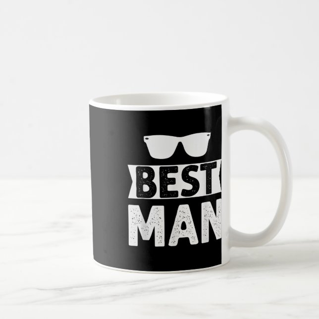 Bästa Man Bröllop Trosskarlar Roligt Bröllop Bache Kaffemugg (Höger)