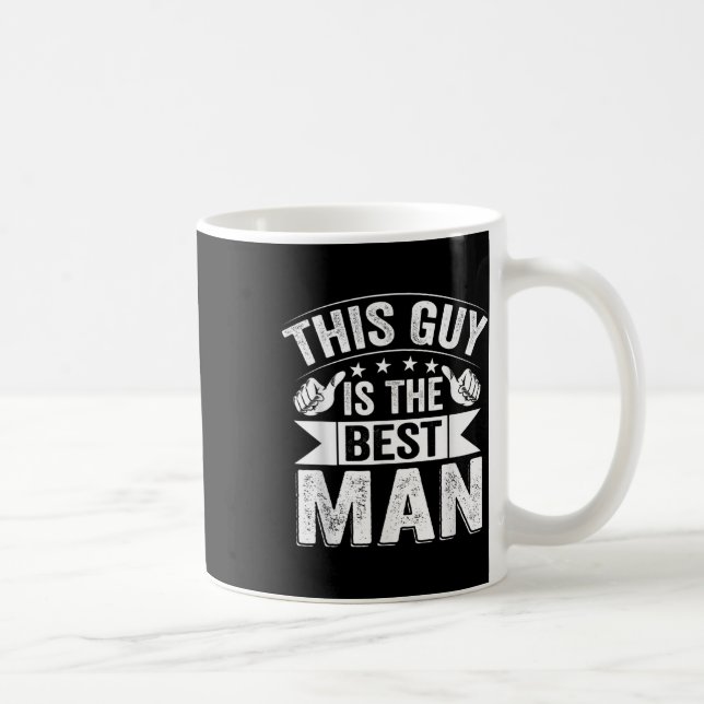 Bästa Man Bröllop Trosspojkar Roligt Bröllop Bache Kaffemugg (Höger)