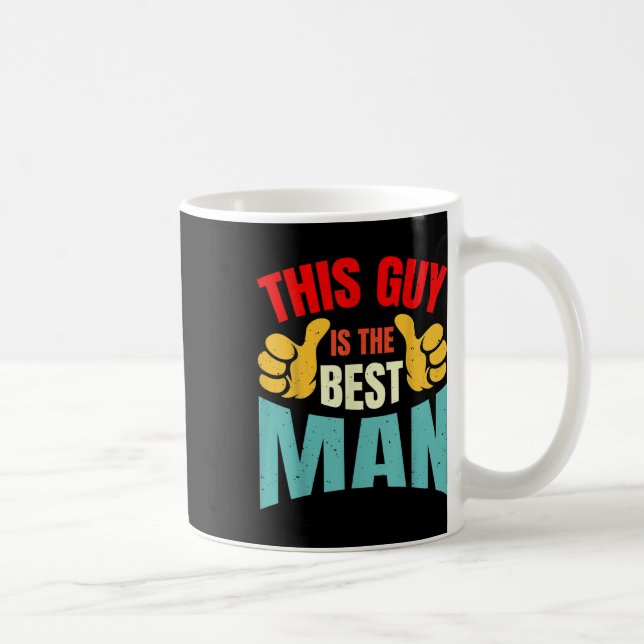 Bästa Man Bröllop Trosspojkar Roligt Bröllop Bache Kaffemugg (Höger)