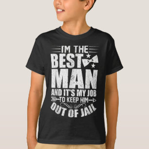 Bästa Man Bröllop Trosspojkar Roligt Bröllop Bache T Shirt