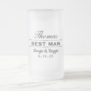 BÄSTA MAN BRÖLLUPSFÖRHÅLLANDE FROSTAD MUG (0,5 l) Frostat Ölglas