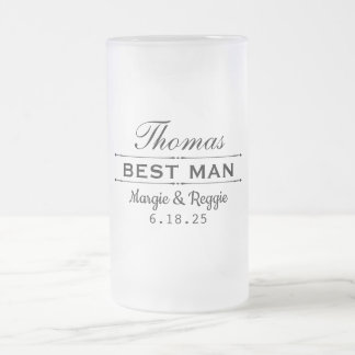 BÄSTA MAN BRÖLLUPSFÖRHÅLLANDE FROSTAD MUG (0,5 l) Frostat Ölglas