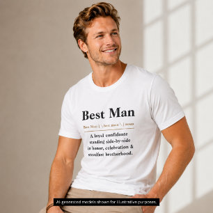 Bästa Man Dictionär Definition Bröllop    T Shirt