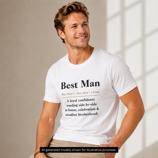Bästa Man Dictionär Definition Bröllop |  T Shirt (Skapare uppladdad)