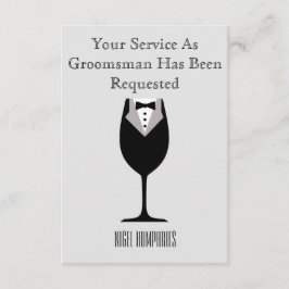 Bästa Man eller Bröllopsman Inbjudan